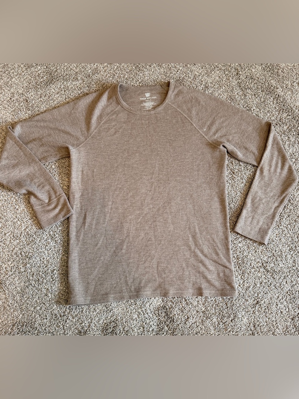 Mack Weldon WARMKNIT Waffle Long Sleeve Crew Men’s Medium